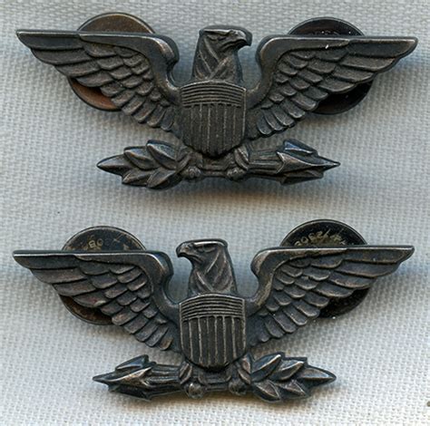 Gorgeous Wwii Us Army Aaf Colonel War Eagle Rank Insignia In