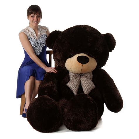 Brownie Cuddles 6 Foot Tall Brown Huge Stuffed Giant Teddy Bear