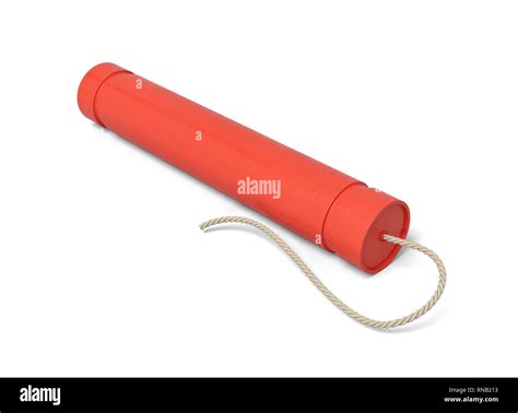 3d Rendering Of A Dynamite Stick On A White Background Stock Photo Alamy