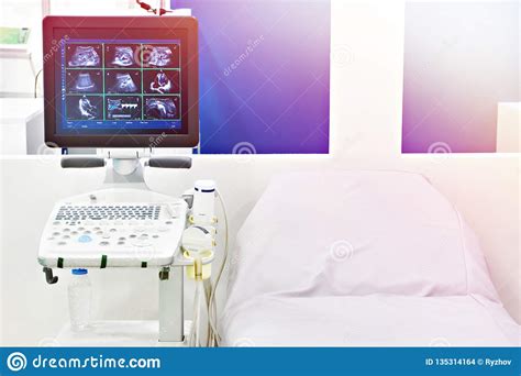Medical Devices For Ultrasound And Bed Stock Photo Image Of