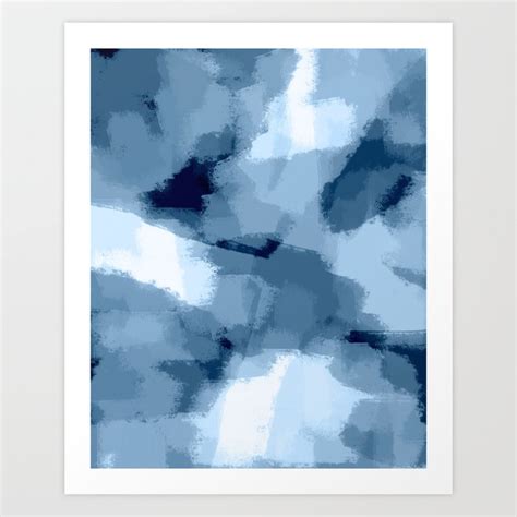 Amaya Navy Blue Abstract Art Art Print By Allyson Johnson Society6