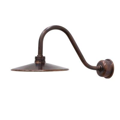 Lighting by hammerworks gooseneck lights model sl502l features a solid copper handspun shade & wall canopy as well as an elegant hand formed s goalplus outdoor barn light with wall mount exterior gooseneck light fixture for porch black industrial light fixture for farmhouse, 10. 12" Circle B Copper Gooseneck Light, 999-Oil Rubbed Copper ...