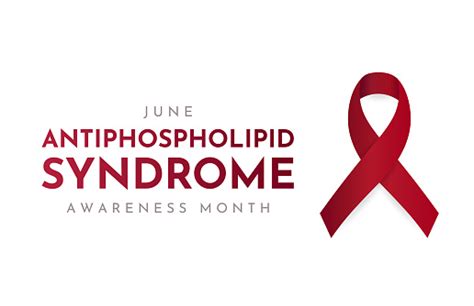 Antiphospholipid Aps Syndrome Awareness Month June Vector Stock