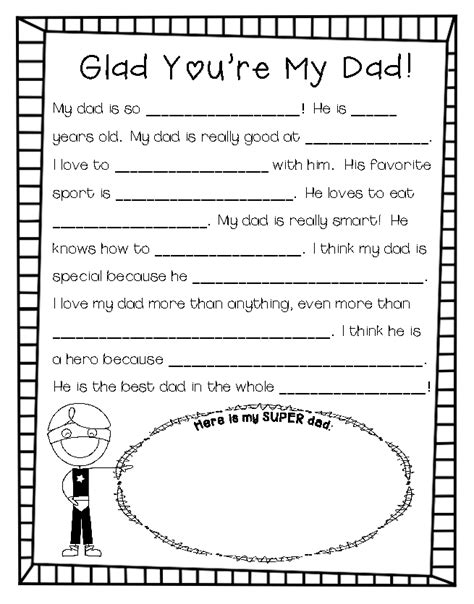 Dad Fill In The Blank Printable Printable Word Searches