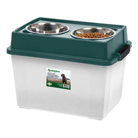 Remington 50lb Airtight Pet Food Container And Elevated Feeder