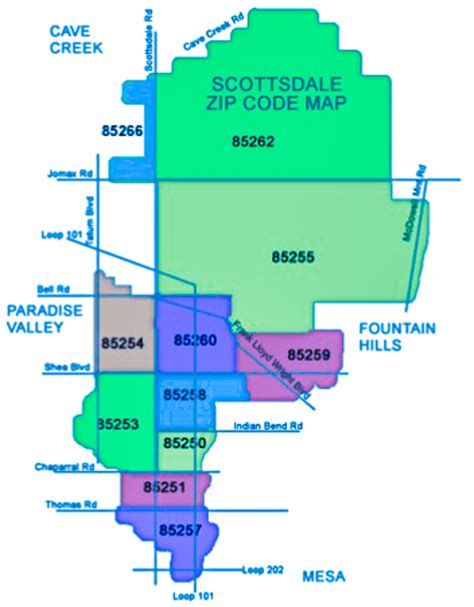 Zip Code Map Of Scottsdale