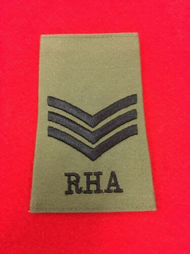 British Olive Green Royal Horse Artillery Rank Slide Gunner Bombardier