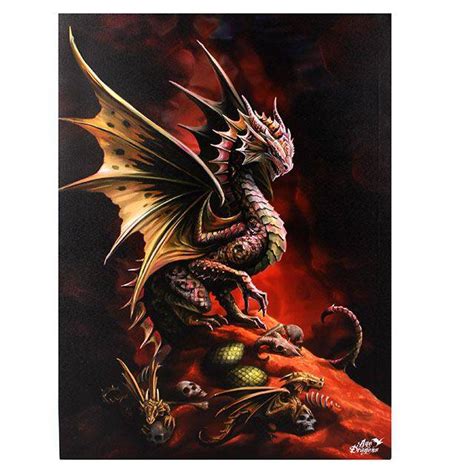 Anne Stokes Desert Dragon 50x70 Canvas Friends 2 Hold On Webshop