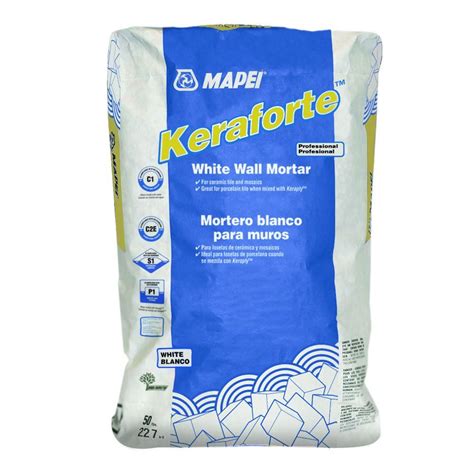 Mapei Keraforte 50 Lb White Wall Powder Mortar 0130050h The Home Depot