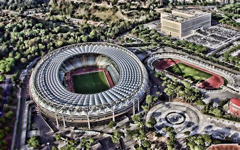 Maybe you would like to learn more about one of these? Stadio Olimpico Rome Italy football stadium AS Roma stadium sports arena Olimpico Digital Art by ...
