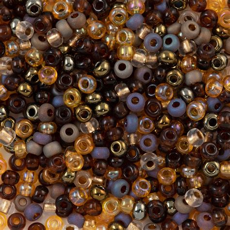 Czech Seed Bead 80 Mix Wheatberry 22g Tube Mix04 Aura Crystals Llc