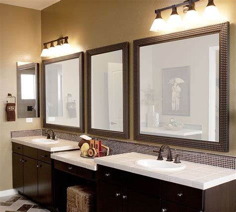 Decorative Bathroom Vanity Mirrors In Elegant Bathroom