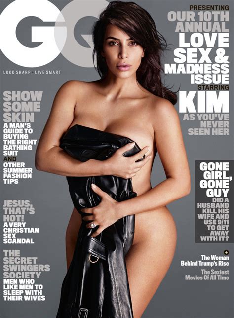 De novo Kim Kardashian posa nua para revista e mostra ótima forma