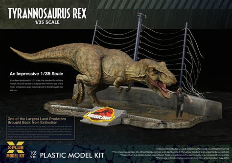 135 Scale Exclusive Jurassic Park Tyrannosaurus Rex Plastic Model Kit