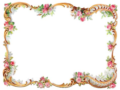 Pin By Royal Royalmoon On Desktop Flower Frame Floral Border Design