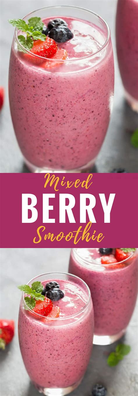 Mixed Berry Smoothie Recipe Video Currytrail