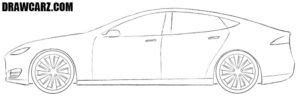 How To Draw A Tesla Model S