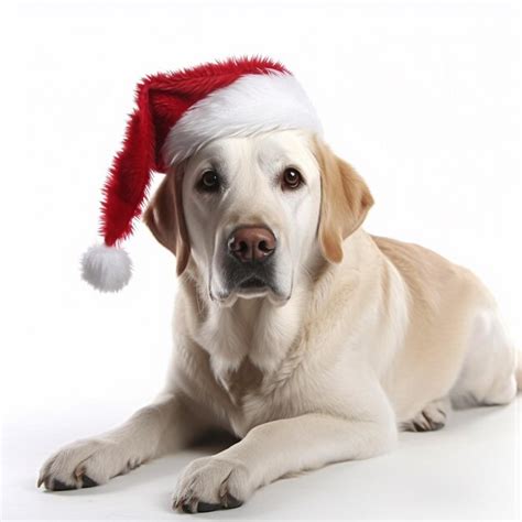 Premium Ai Image A Dog Wearing A Santa Hat