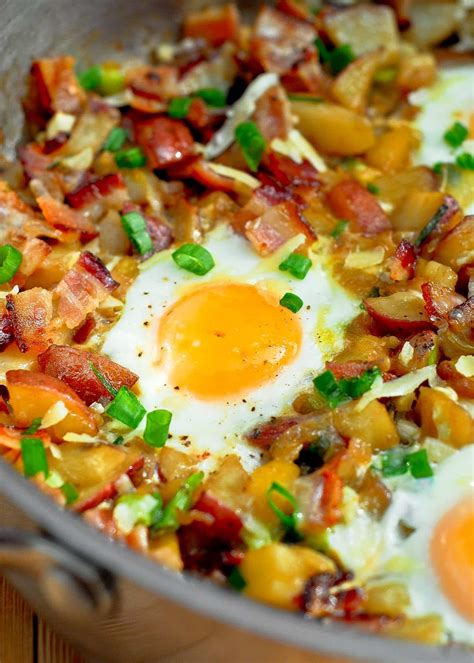 Bacon Egg Potato And Cheese Breakfast Skillet