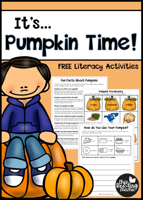 Pumpkin Literacy Activities For K 3 Learners This Reading Mama