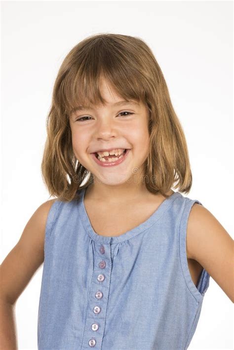 Little Girl Smiling Stock Image Image Of Indoors Girl 42763437