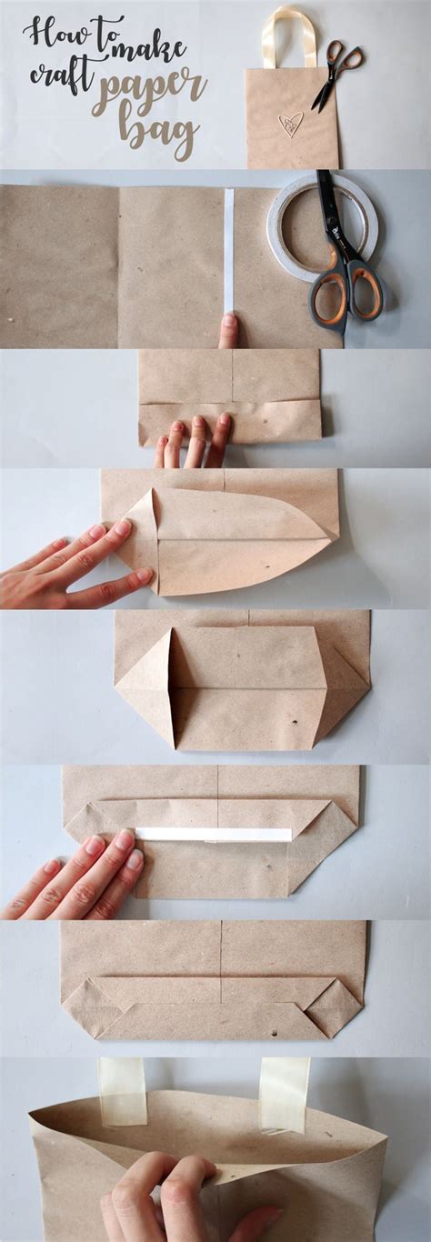 Check that your line is perfectly perpendicular using math or a protractor. DIY - how to make a paper bag for a gift from craft paper step by step. Packaging ideas. | Pakowanie