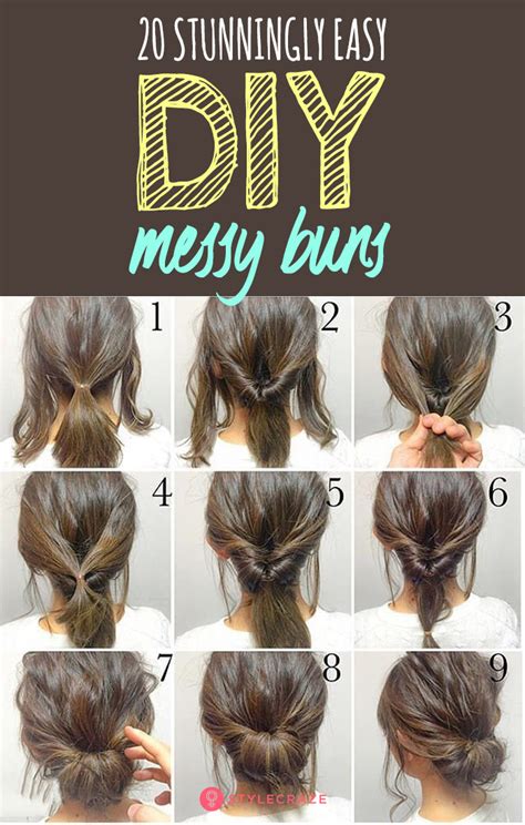 Stunningly Easy Diy Messy Buns Messy Hairstyles Easy Messy My Xxx Hot