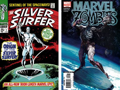 Comic Books Comic Book Cover Silver Surfer Sentinel Epic Marvel