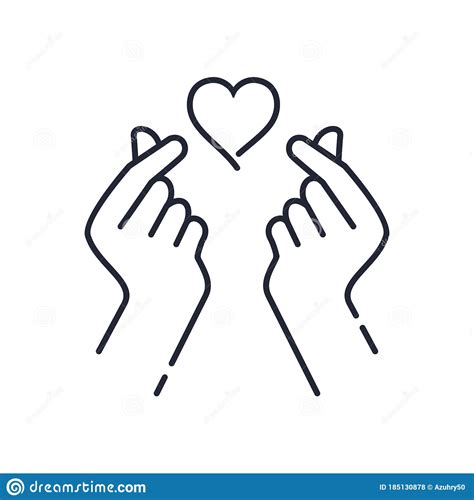Mini Me Encanta Tu Dedo Corazón Coreano Mano Me Encanta Firmar Icono