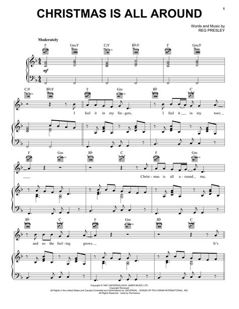 Billy Mack Christmas Is All Around Sheet Music Download Pdf Score 26074