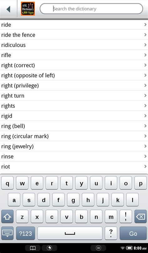 Asl Dictionaryappstore For Android