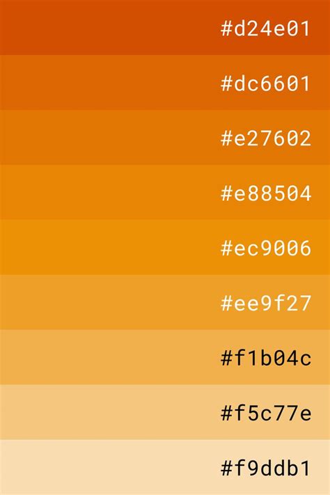 Orange Color Palette In 2023 Hex Color Palette Orange Color Palettes