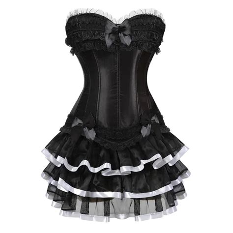 caudatus gothic corsets dresses with skirts set plus size vintage overbust corsets and bustiers