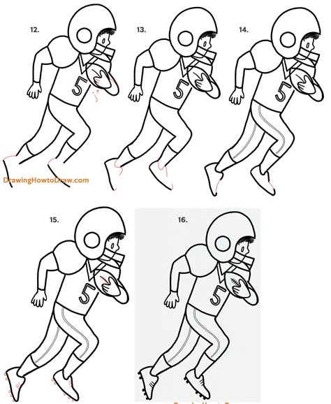 Easy Football Player Drawing Images Hademade Kusia