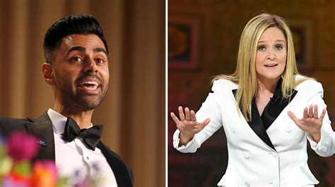 in dueling events samantha bee and hasan minhaj target trump fox news and cnn the new york times