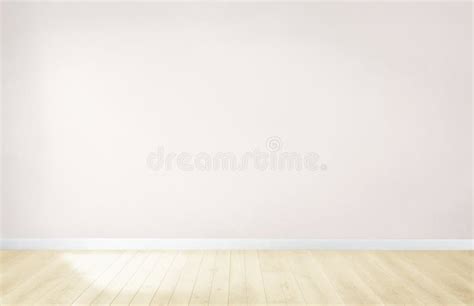 Light Pink Wall In An Empty Room With A Wooden Floor Stock Image