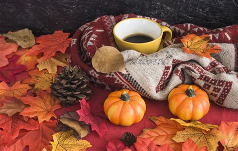 Autumn Leaves With Pumpkins Wallpapers Wallpaper Cave