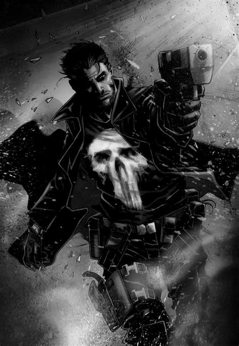 Thelastinterceptor Comicbookartetc Punisher By Marco Checchetto