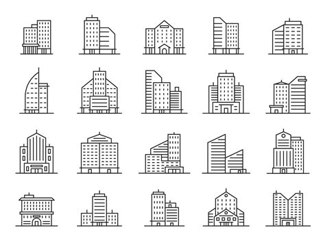 20 Free Building Vector Icons Ai