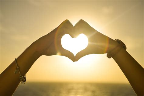 Love Heart And Sunset Free Stock Photo Public Domain Pictures