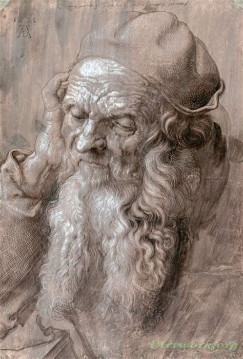 Albrecht Durer Head Of An Old Man 1521 Painting