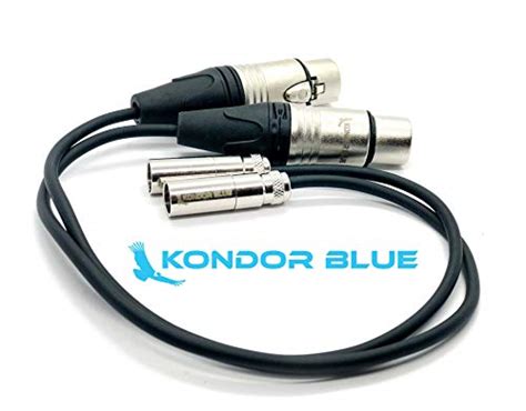 Kondor Blue 2 Pack 16″ Mini Xlr Male To Xlr Female Audio Cable