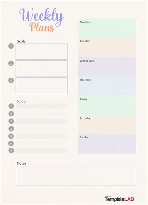 Daily Planner Template Word