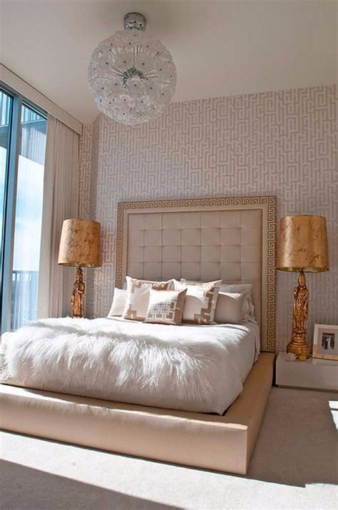 This idea is particularly great for a small bedroom. Stunning Master Bedrooms with Gold Accents - Master ...