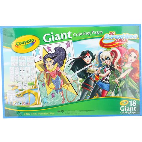 Collection of crayola giant coloring pages (46). Crayola DC Superhero Girls Giant Colouring Pages | BIG W