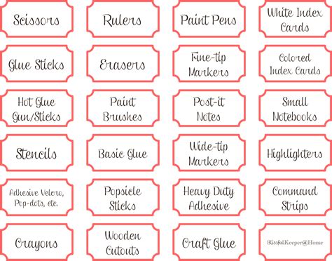 OperationOrganize: Small Supply Storage | Organizing labels, Craft supply labels, Printable labels