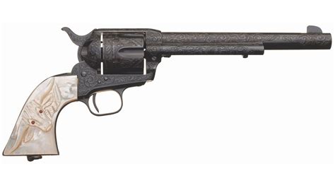 Bledsoe Engraved Colt 1st Generation Single Action Army Revolver Rock