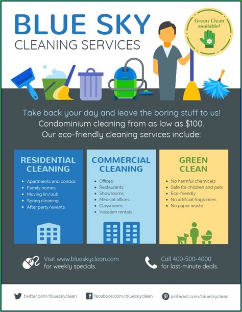Editable Cleaning Services Flyers Templates Free Templates 2 Resume