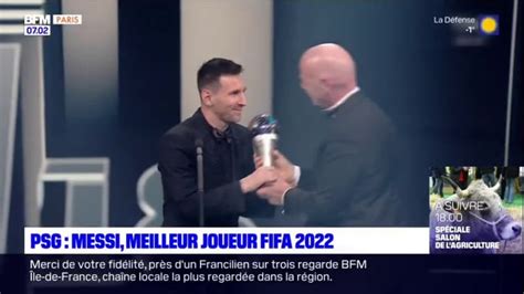 Psg Lionel Messi Sacré Meilleur Joueur Aux Fifa The Best 2022