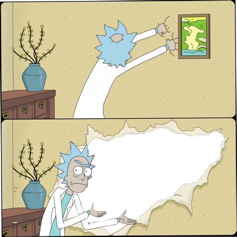 Meme Rick Breaking A Wall Rick And Morty Rcutouts